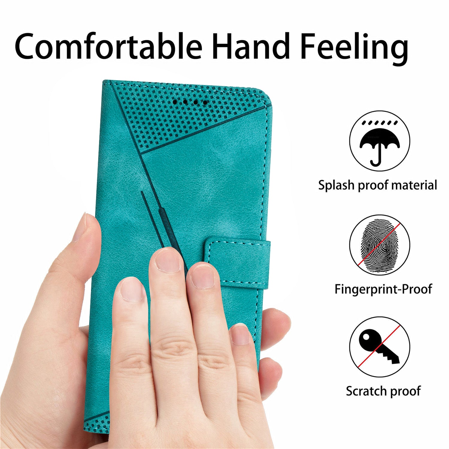 For Oppo A58 5G / A58x 5G / A78 5G / A1x 5G / A1 Vitality Edition / A2x 5G Phone Case Leather Folio Flip Cover - Green For Oppo A58 5G / A58x 5G / A78 5G / A1x 5G / A1 Vitality Edition / A2x 5G Phone Case Leather Folio Flip Cover - Green